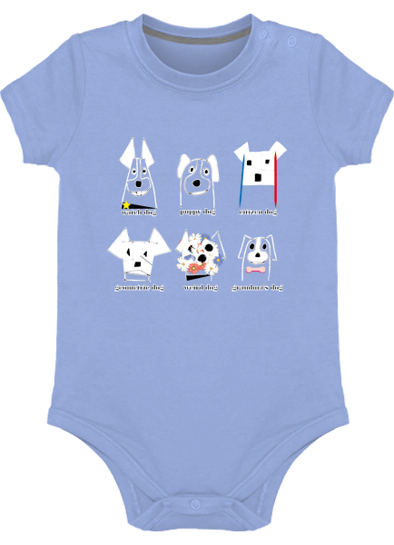 body bébé avec chiens imprimés