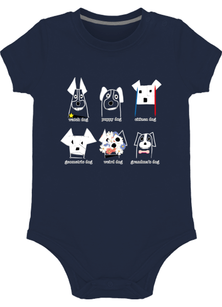 body bébé avec chiens imprimés