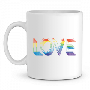 Mug en Céramique Love – Amour  arc en ciel